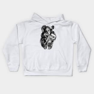 Chicano girl Kids Hoodie